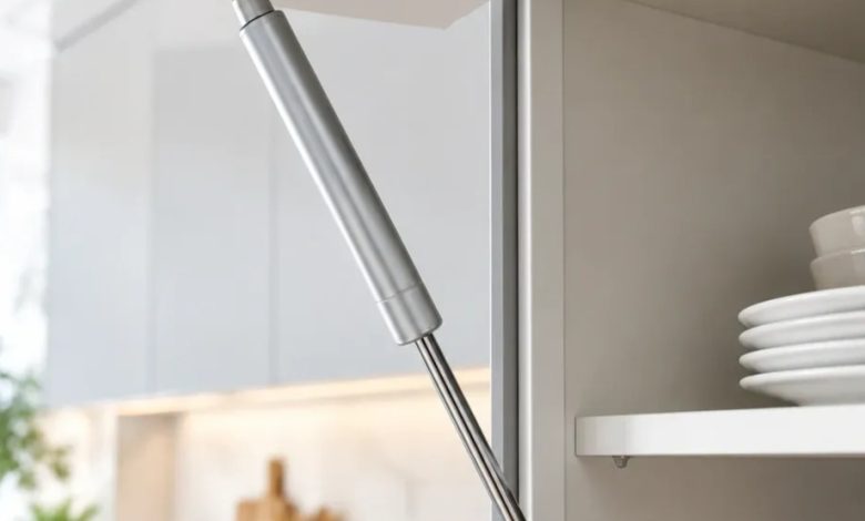 جک پمپی کابینت هوایی در وضعیت باز و متصل به بدنه امدیاف